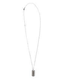 Saint Laurent Razor Blade Necklace In Argento Modesens Razor Blades Saint Laurent Necklace