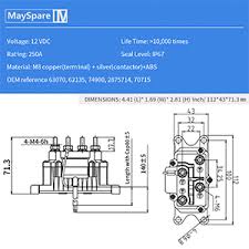 However, it doesn't imply link between the wires. Amazon Com 250a Winch Solenoid Relay 12v Winch Rocker Thumb Switch For Atv Utv 2000 5000lbs Winch With 6 Protecting Caps Kitchen Dining