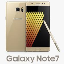 3d samsung galaxy note7 gold