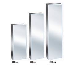 Care instructions wipe clean with a cloth dampened in water. New Luxury Stainless Steel Bevelled Edge Reversible Tall Bathroom Mirror Cabinet Ebay