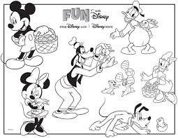 Printable coloring pages of mickey and minnie mouse and pluto. Disney Dooney And Bourke Free Printable Disney Easter Egg Hunt Coloring Page Disney Dooney Bourke Guide
