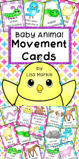 These Baby Animals Themed Movement Cards Will Keep Your Students Active While They Re Excited For The Animal Movement Mother And Baby Animals Animal Activities