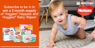 Win 3 Months Supply Of Huggies Nappies And Huggies Baby Wipes