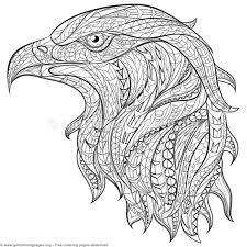 Bald eagles are a type of sea eagle that mostly eats fish. Patterned Zentangle Eagle Coloring Pages Getcoloringpages Org Coloring Coloringbook Coloring Zentangle Animals Eagle Coloring Pages Animal Coloring Pages