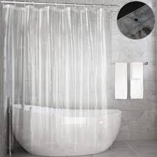 Find bathroom shower curtains liner now! Clear Shower Curtain Liner Feagar Mold Mildew Resistant Waterproof Anti Bacterial 72x72 Inch Eco Friendly Pvc Free Non Toxic Odorless Bathroom Curtain For Bathtub Or Shower Stall Clear Transparent Wish