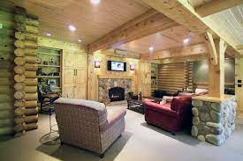 Walk out basement house plans | home and interior design ideas small country cabin house plan. Log Cabin Basement Remodel Klassisch Keller Detroit Von Forward Design Build Remodel Houzz