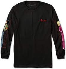 Raglan sleeves, snap buttons front closure. Primitive X Dragonball Z Androids Long Sleeve T Shirt Black Sm Amazon Com