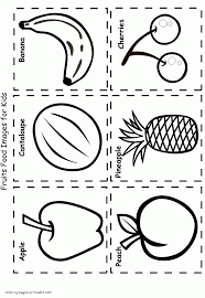 Printable nutrition worksheets like coloring pages, crossword puzzles, and word searches! Food Coloring Pages For Preschoolers Fruits Coloring Pages Printable Com