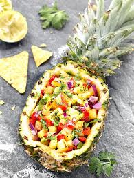 In a large bowl, toss together the grilled pineapple, purple and green cabbages, red onion, 2 tablespoons of lime juice, cilantro and a tablespoon of salt. Tropical Grilled Pineapple Salsa As Easy As Apple Pie