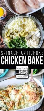 17 fast and healthy chicken recipes. Spinach And Artichoke Chicken Bake Easy Family Recipes