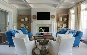 In a large living room, use furniture to create comfortable islands. U Shaped Living Room Furniture Arrangement Design Ideas