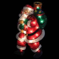 Lighted christmas window decorations indoor. Northlight 17 75 In Lighted Santa Claus Christmas Window Silhouette 33406668 The Home Depot