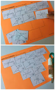 Angle Relationships Pyramid Sum Puzzle Teaching Geometry Angle Relationships Geometry Activities