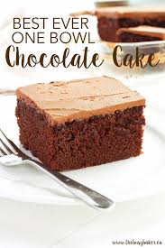Chocolate one layer cake recipe. Best Ever One Bowl Chocolate Cake The Busy Baker