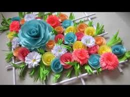 Diy Simple Home Decor Wall Door Decoration Hanging Flower Paper Craft Ideas Homedecor Hom Diy Wall Hanging Paper Diy Wall Hanging Crafts Paper Flowers