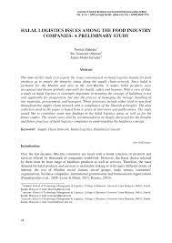 Maybe you would like to learn more about one of these? Pdf A Preliminary Study Of Halal Logistics Issues Among Food Manufacturing Companies
