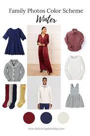Winter Color Scheme For Family Photos Winter Family Photos Family Photo Colors Family Photo Outfits