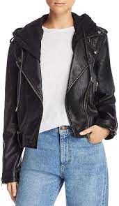 Blanknyc Hooded Faux Leather Moto Jacket Women Bloomingdale S Blank Nyc Leather Jacket Leather Moto Jacket Faux Leather Moto Jacket