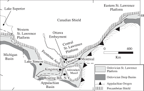 Location Of The St Lawrence Platform And Divisions Of