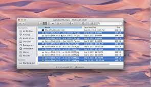 Press the command and a keys simultaneously, and it will select all the files for you. Selecting Multiple Files In Mac Os X Osxdaily