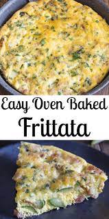 This Delicious Oven Baked Frittata Is Made With Eggs Zucchini Pancetta And A Little Parmesan Chees Easy Frittata Recipe Frittata Recipes Baked Fritata Recipe