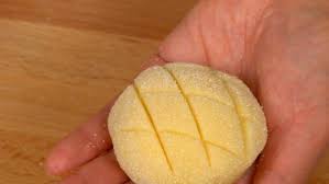 Melonpan Recipe Japanese Melon Shaped Bread Covered With Sweet Cookie Dough Cooking With Dog Recipe Cookie Dough Sweet Cookies Recipes