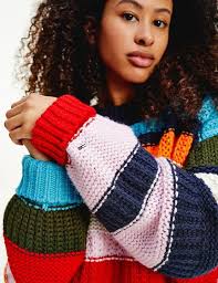 Jersey de punto rayas multicolor TOMMY JEANS