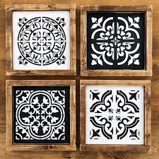 Custom Color Moroccan Tile Wall Art Moroccan Style Wood Sign Etsy In 2021 Tile Wall Art Tile Art Moroccan Tile