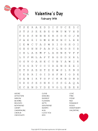 I am always on the look out for non food or candy valentines that my romantic and easy gift ideas, fun valentine crafts for kids and valentine home decor projects. Valentine Word Search