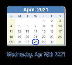 The zodiac sign for march 28 is aries, on the cusp of pisces. April 28 2021 Calendar With Holidays Count Down Usa