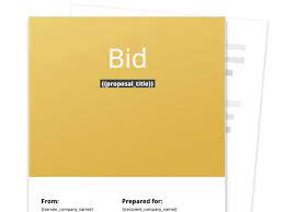 Bid proposal template download edit fill create and print. Bid Template Free And Fillable Sample Proposable