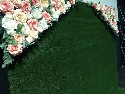 Hot sale christmas flowers artificial golden leaves artifical leaves for party decoration. Pink Flowers On Grass Backdrop For Hire Flower Wall Grass Backdrops Wedding Decorations