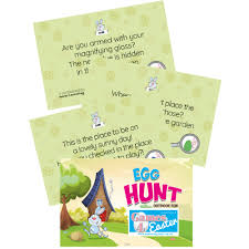 You will find me nearby with a lot of green skin, sometimes a squirrel you will find within. Outdoor Easter Egg Hunt Clues Game Hannah S Games