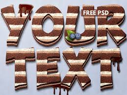 Chocolate Cake Photoshop Text Mockup Photoshop Supply Photoshop Text Effects Photoshop Text Photoshop Tutorial