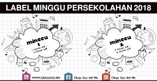 Pembahagi minggu persekolahan 2019 (kumpulan a) pembahagi minggu persekolahan 2019 (kumpulan b) fungsi planner mingguan guru Label Minggu Persekolahan 2018 Versi Hitam Putih Cikgu Ayu Dot My