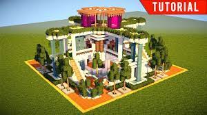 Now build a roundabout and a. Minecraft How To Build A Large Modern House Tutorial 2017 Youtube