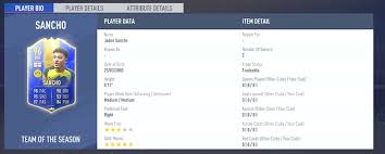 Jadon sancho's fifa 20 ultimate team has been doing the rounds and it's safe to say the borussia dortmund hotshot has one of the best teams we've seen. Fifa 19 Jodan Sancho Tots Player Review Gaming Frog