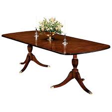 Double Pedestal Mahogany Dining Table Dining Tables Tables Furniture Scullyandscully Co In 2020 Dining Table Pedestal Dining Table Double Pedestal Dining Table