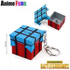 3 5cm Game Playerunknown S Battlegrounds Keyring Airdrop Box Model Pubg Keychain Cool Keychains Charm Gift Keyrings