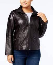 Anne Klein Plus Size Leather Jacket Macys Com Leather Jacket Plus Size Leather Jacket Jackets