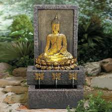Buddha Fountain With Led Lights Garden Fountains Buddha Garden Fountains Outdoor