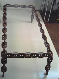 Ship Anchor Chain Lucite Coffee Table Bench Mid Century Industrial Modern Lucite Coffee Tables Metal Furniture Coffee Table