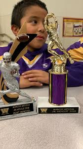 #52 Marcos José Medina 💜💛💜💛 Last Game of his PopWarner Football  Tonight. Next Year we are off to High School Football. Beyond Blessed and  Grateful that we have been able to enjoy these moments. ...