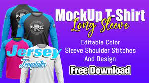 Download Jersey Mockup Long Sleeve Cdr X4 Above Free High Resolution Cc Youtube