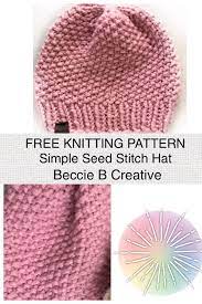 Free Knitting Pattern Simple Seed Stitch Knitting Patterns Free Hats Rabbit Knitting Pattern Seed Stitch