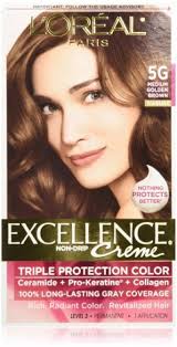 Never leaves hair dull or flat. Amazon Com L Oreal Paris Excellence Creme Haircolor Medium Golden Brown 5g 1 Ea Pack Of 2 Beauty