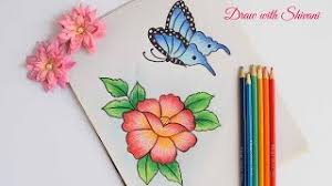 How To Draw Butterfly With Flower Using Pencil Colors Easy Pencil Shading Drawings Youtube Just grab it and color across the entire flower. how to draw butterfly with flower using pencil colors easy pencil shading drawings