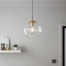 Excellent service · huge selection · name brands · free shipping Dacite Brushed Brass Transparent Brass Effect Pendant Ceiling Light Dia 280mm Diy At B Q