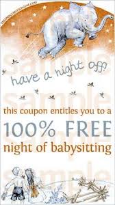 Have A Night Off Printable Babysitting Voucher Babysitting Babysitting Coupon Night Off