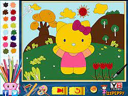 Here you can paint in color by numbers coloring books online, right from your web browser. Hello Kitty Online Coloring Page Game Play Online At Y8 Com